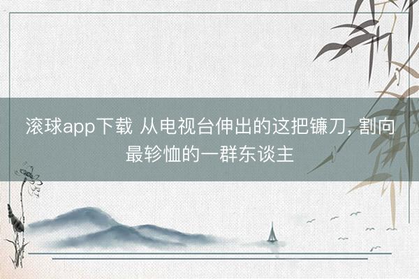 滚球app下载 从电视台伸出的这把镰刀， 割向最轸恤的一群东谈主